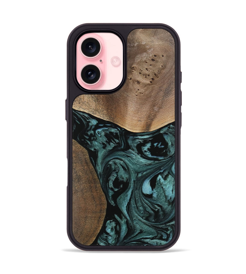 iPhone 16 Wood Phone Case - Elba (Green, 741980)