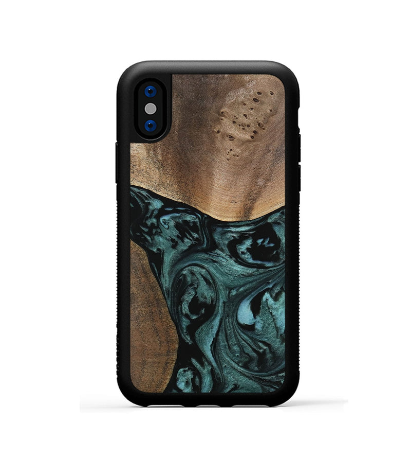 iPhone Xs Wood Phone Case - Elba (Green, 741980)