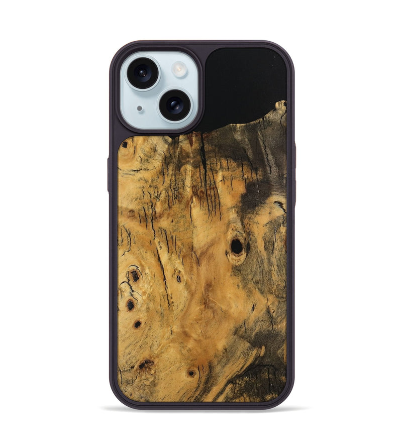 iPhone 15 Wood Phone Case - Kirt (Wood Burl, 741981)