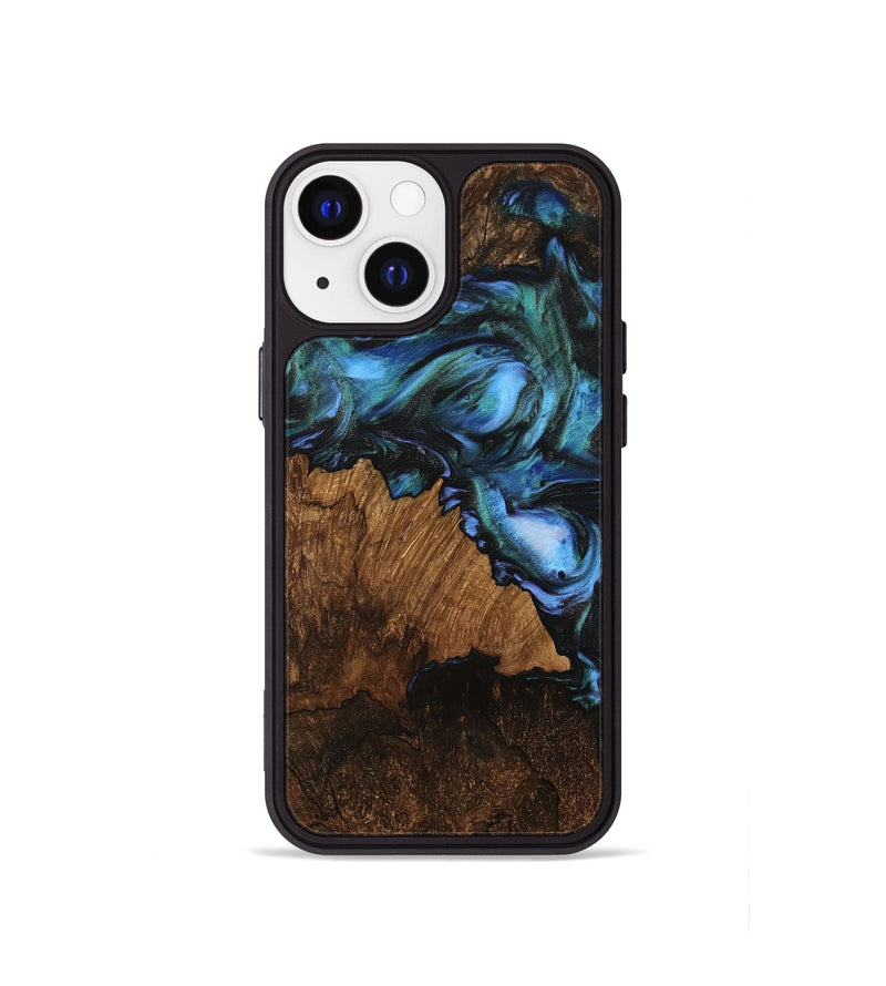 iPhone 13 mini Wood Phone Case - Otto (Blue, 741982)