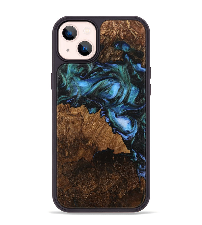 iPhone 14 Plus Wood Phone Case - Otto (Blue, 741982)