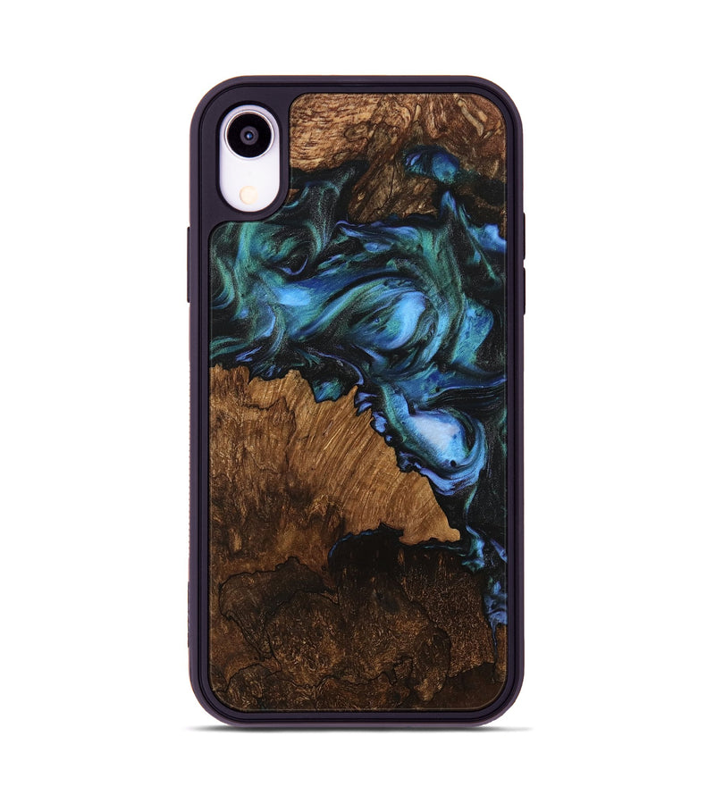 iPhone Xr Wood Phone Case - Otto (Blue, 741982)