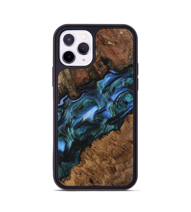 iPhone 11 Pro Wood Phone Case - Kaitlyn (Blue, 741983)