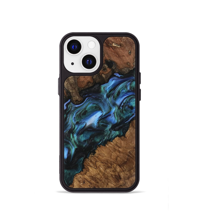 iPhone 13 mini Wood Phone Case - Kaitlyn (Blue, 741983)