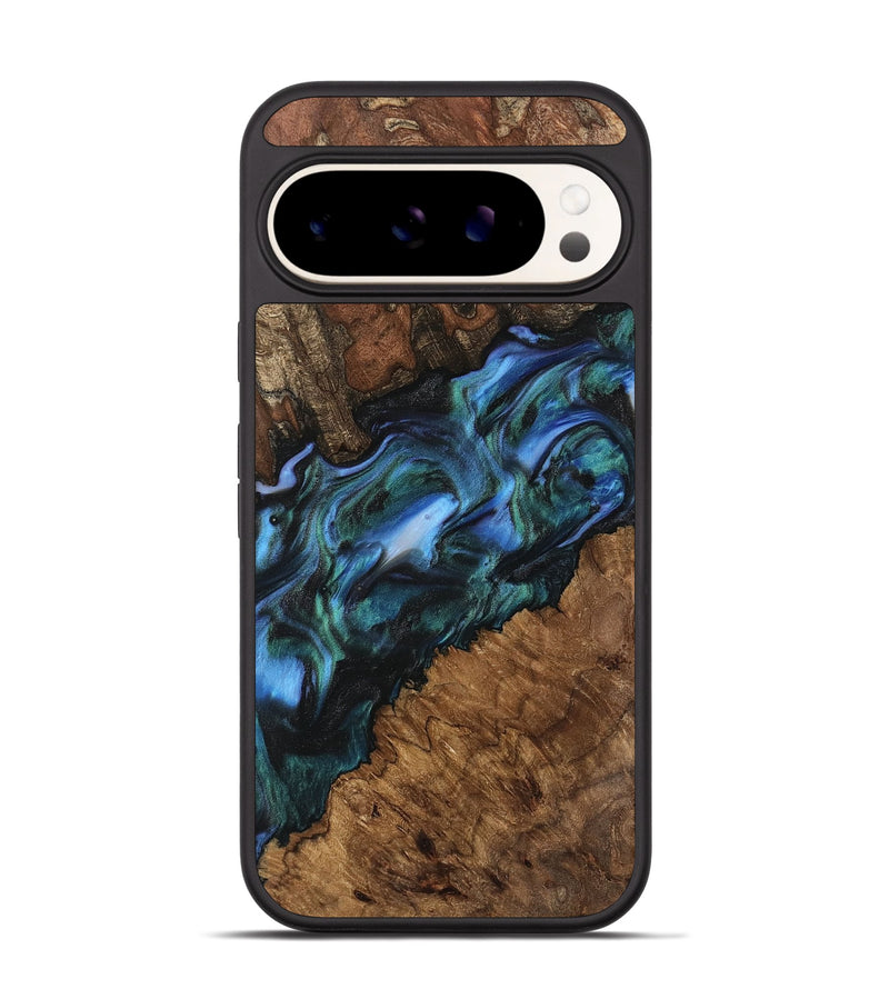 Pixel 9 Pro Wood Phone Case - Kaitlyn (Blue, 741983)