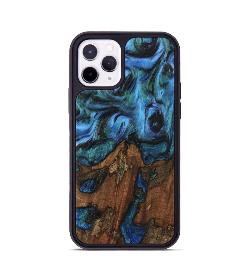 iPhone 11 Pro Wood Phone Case - Christy (Blue, 741984)