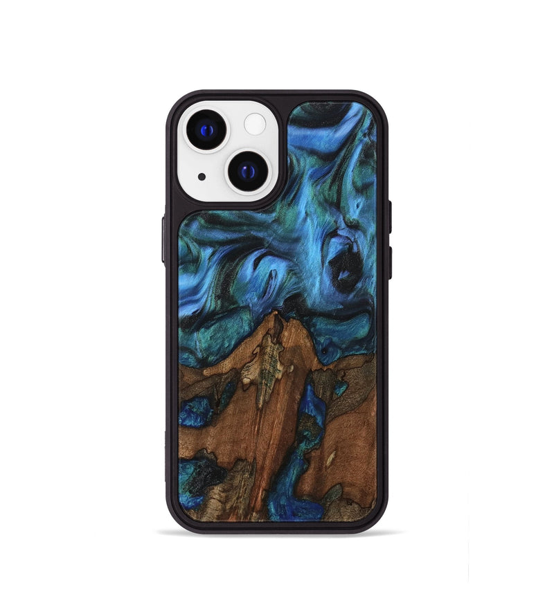 iPhone 13 mini Wood Phone Case - Christy (Blue, 741984)