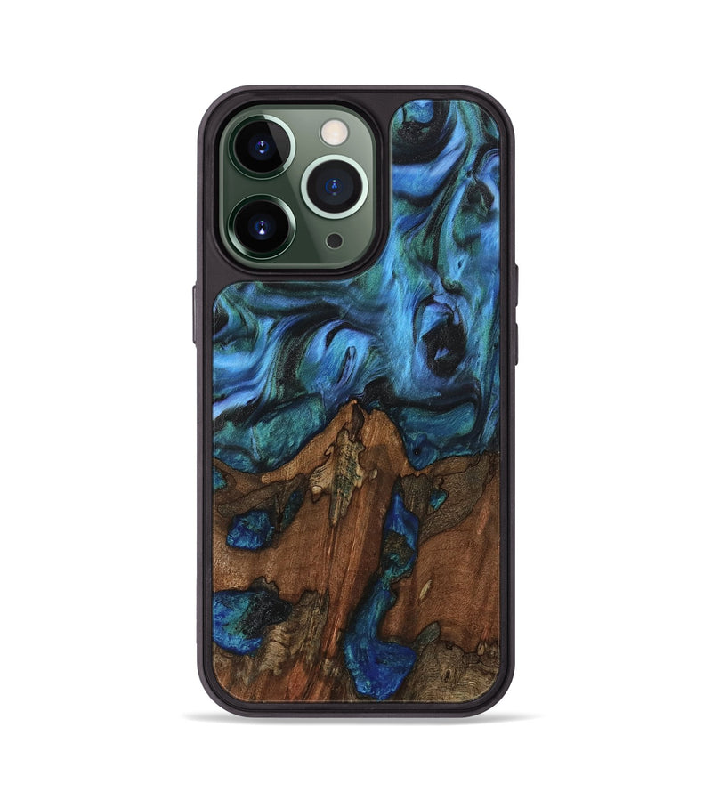 iPhone 13 Pro Wood Phone Case - Christy (Blue, 741984)