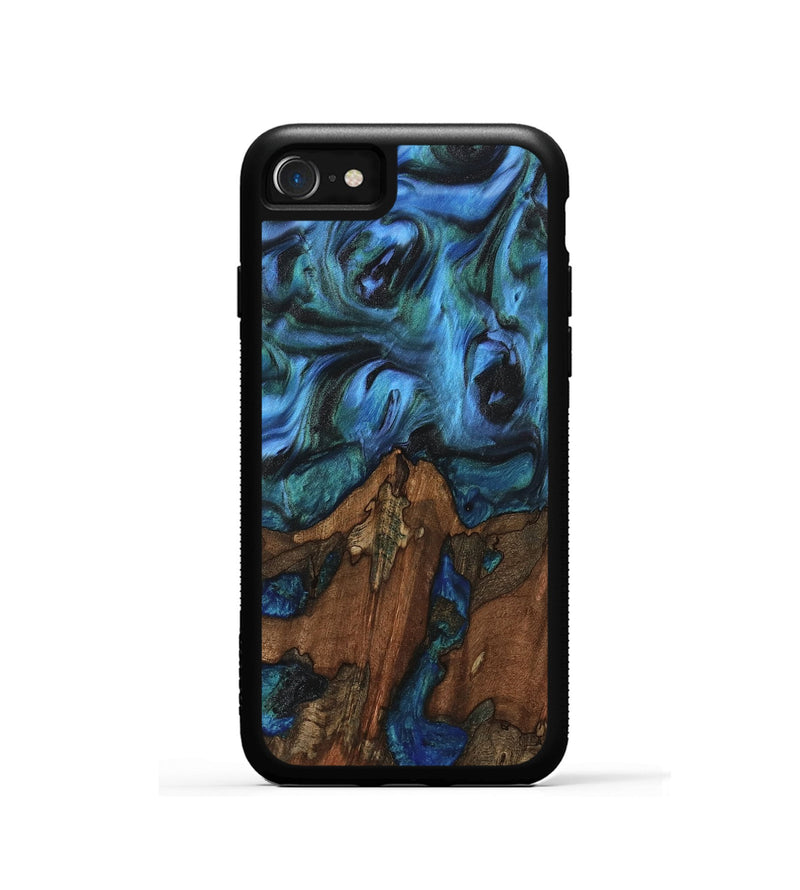 iPhone SE Wood Phone Case - Christy (Blue, 741984)