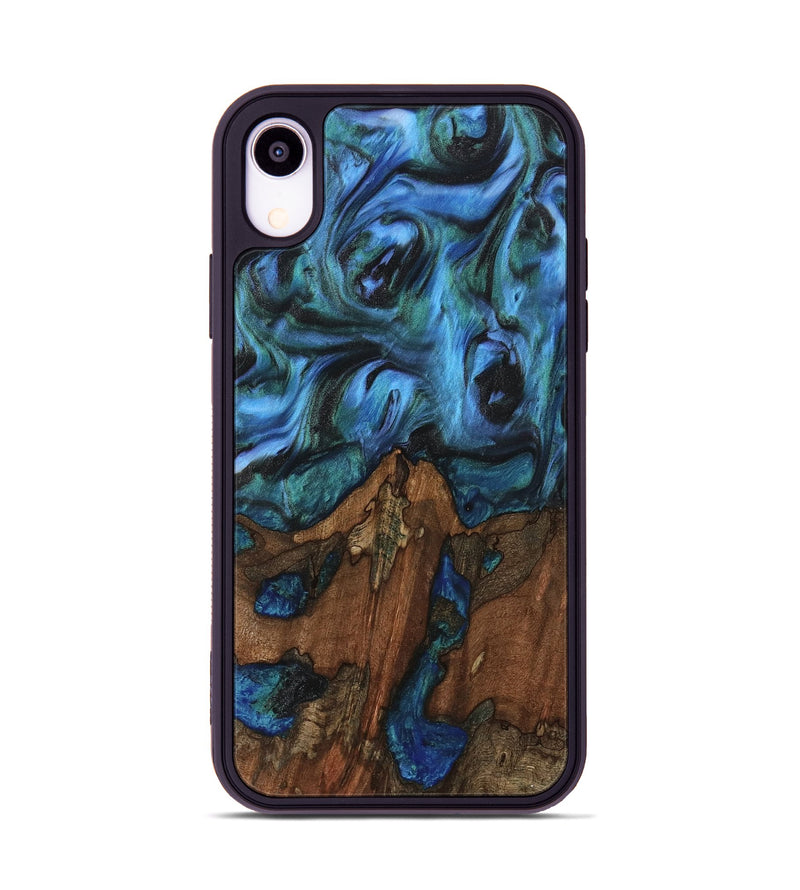 iPhone Xr Wood Phone Case - Christy (Blue, 741984)