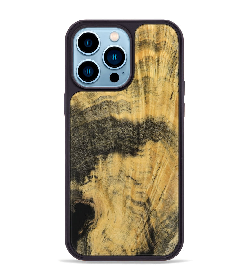 iPhone 14 Pro Max Wood Phone Case - Imojean (Wood Burl, 741986)