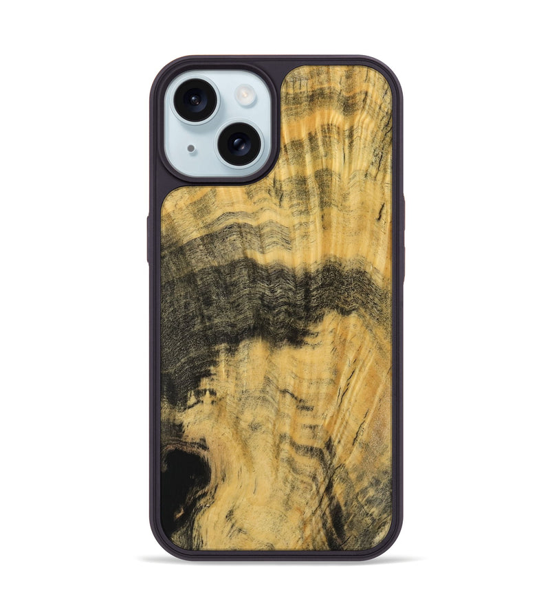 iPhone 15 Wood Phone Case - Imojean (Wood Burl, 741986)