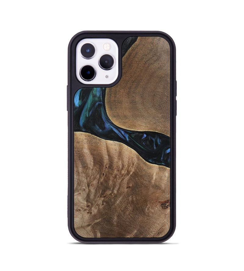 iPhone 11 Pro Wood Phone Case - Aron (Blue, 741988)