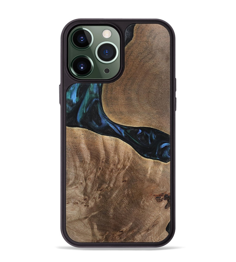 iPhone 13 Pro Max Wood Phone Case - Aron (Blue, 741988)