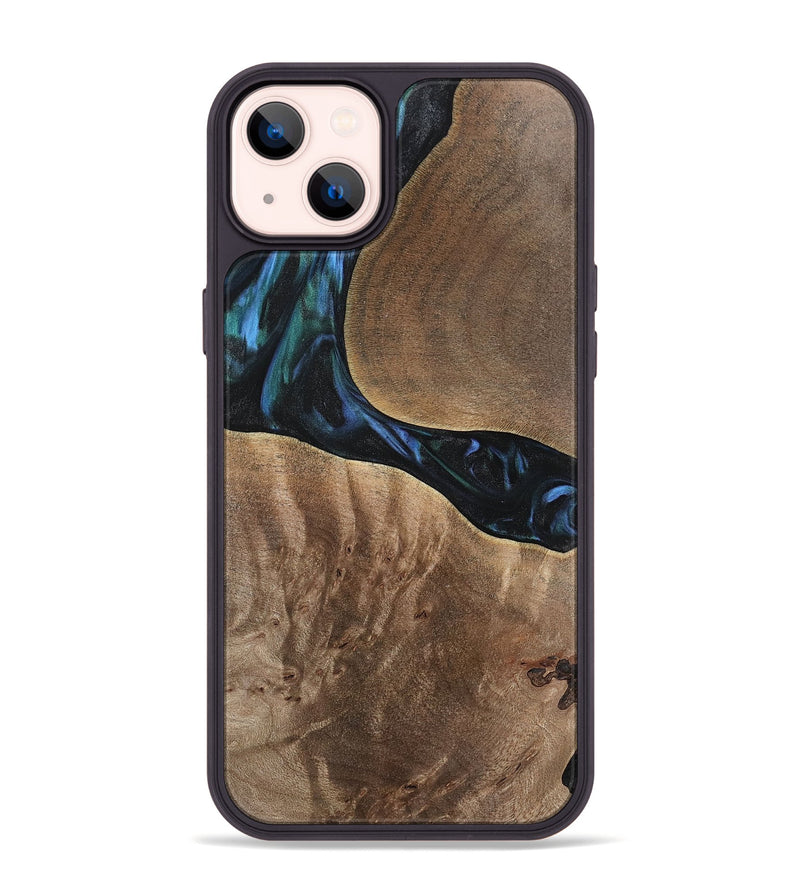 iPhone 14 Plus Wood Phone Case - Aron (Blue, 741988)