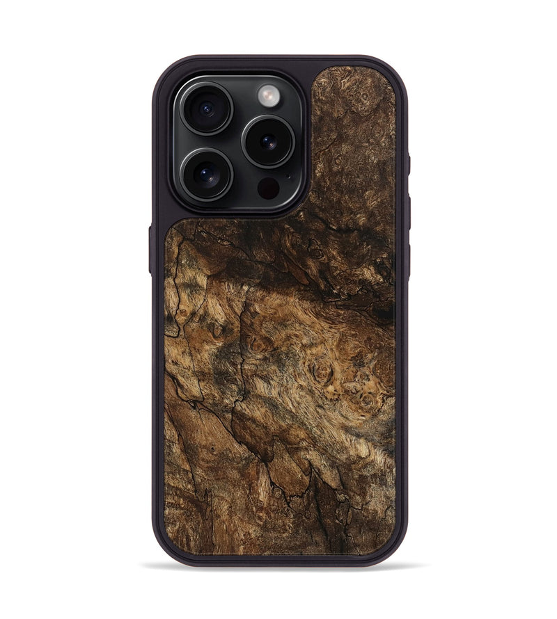 iPhone 15 Pro Wood Phone Case - Amari (Wood Burl, 741989)