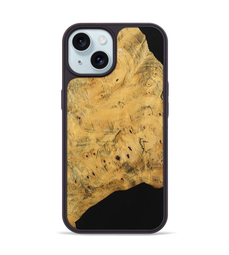 iPhone 15 Wood Phone Case - Ania (Wood Burl, 741990)