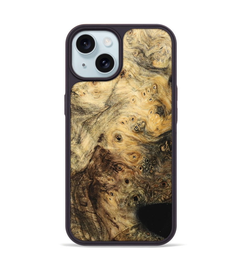 iPhone 15 Wood Phone Case - Mewa (Wood Burl, 742000)