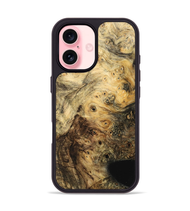 iPhone 16 Wood Phone Case - Mewa (Wood Burl, 742000)