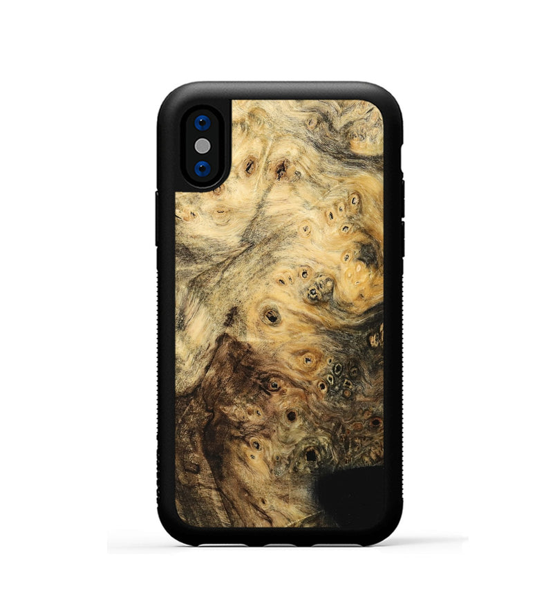 iPhone Xs Wood Phone Case - Mewa (Wood Burl, 742000)