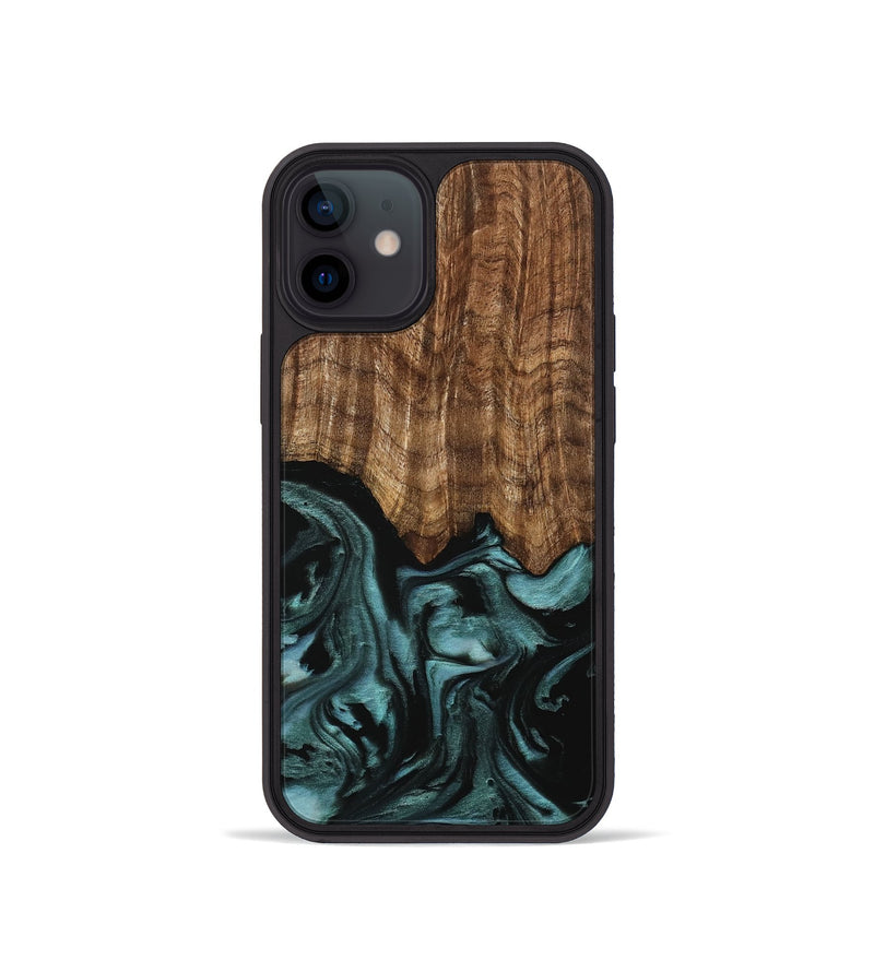 iPhone 12 mini Wood Phone Case - Benet (Green, 742001)