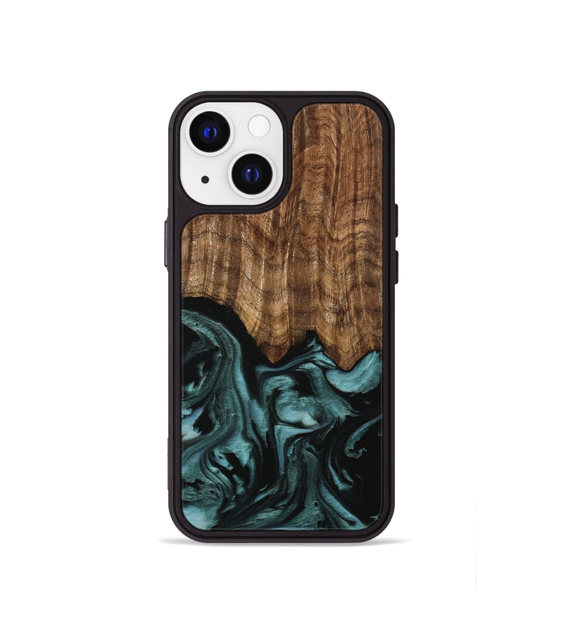 iPhone 13 mini Wood Phone Case - Benet (Green, 742001)