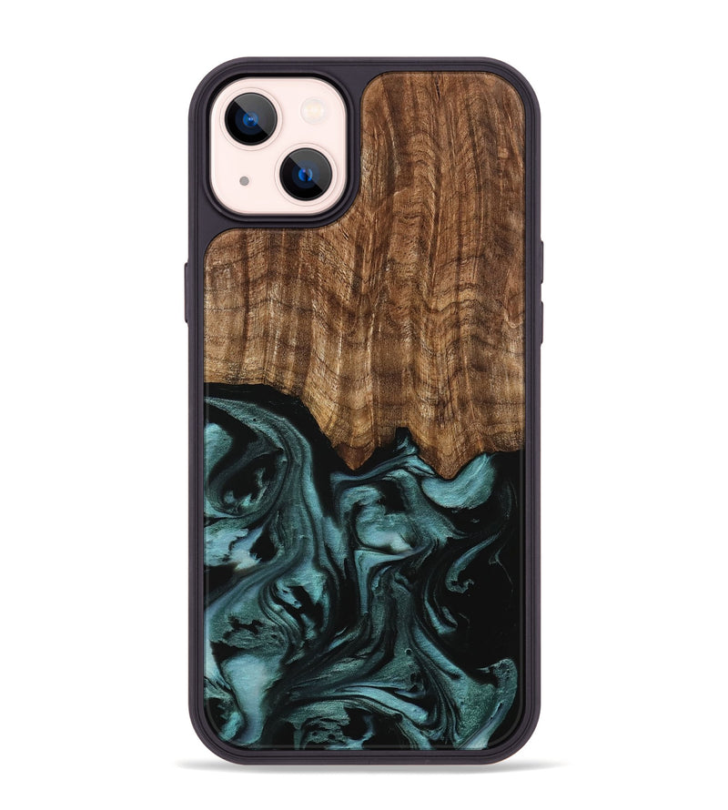 iPhone 14 Plus Wood Phone Case - Benet (Green, 742001)