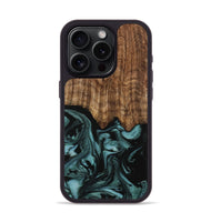 iPhone 15 Pro Wood Phone Case - Benet (Green, 742001)