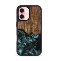 iPhone 16 Wood Phone Case - Benet (Green, 742001)