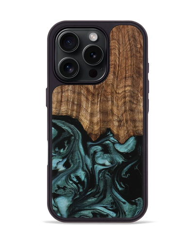 iPhone 16 Pro Wood Phone Case - Benet (Green, 742001)