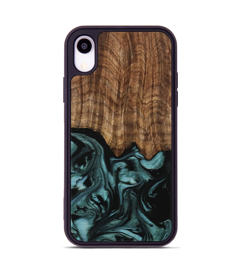 iPhone Xr Wood Phone Case - Benet (Green, 742001)