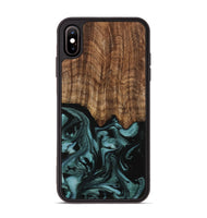 iPhone Xs Max Wood Phone Case - Benet (Green, 742001)