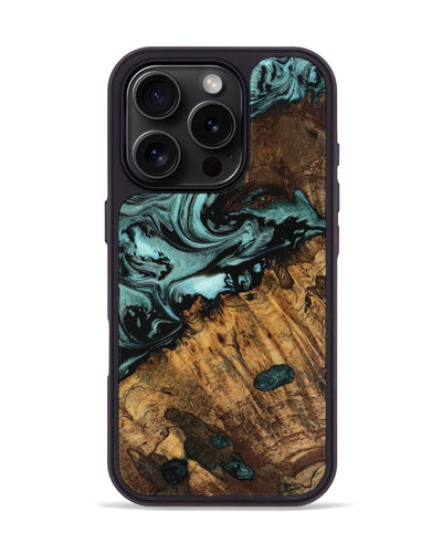 iPhone 16 Pro Wood Phone Case - Lynnell (Green, 742002)