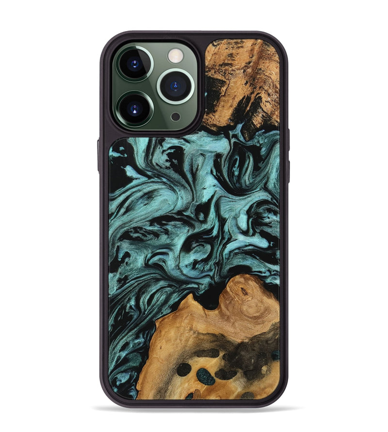 iPhone 13 Pro Max Wood Phone Case - Celesta (Green, 742003)