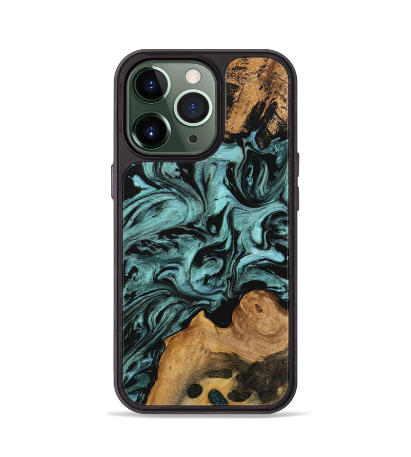 iPhone 13 Pro Wood Phone Case - Celesta (Green, 742003)