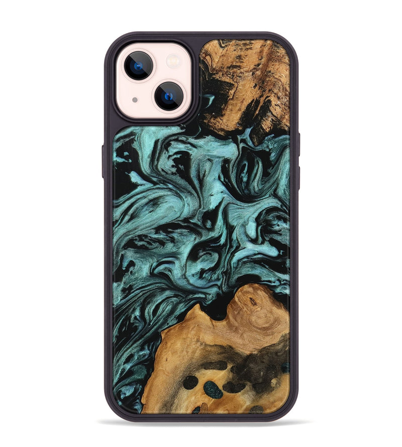 iPhone 14 Plus Wood Phone Case - Celesta (Green, 742003)