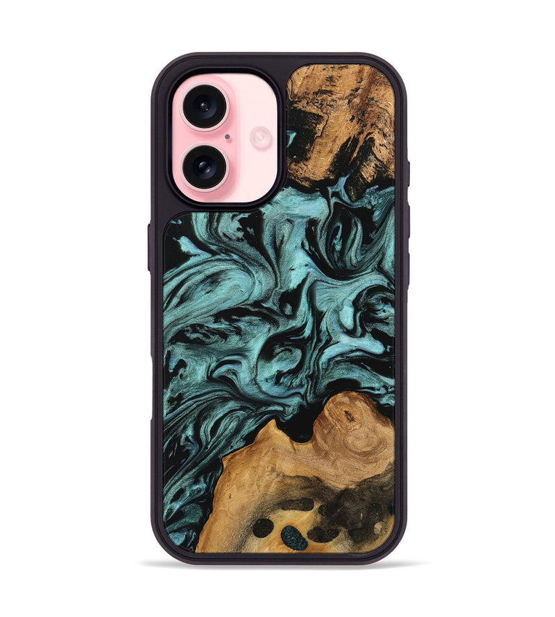 iPhone 16 Wood Phone Case - Celesta (Green, 742003)