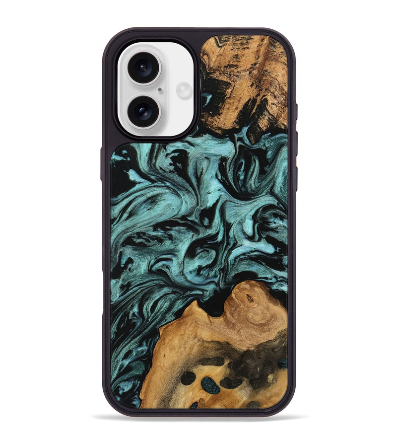 iPhone 16 Plus Wood Phone Case - Celesta (Green, 742003)