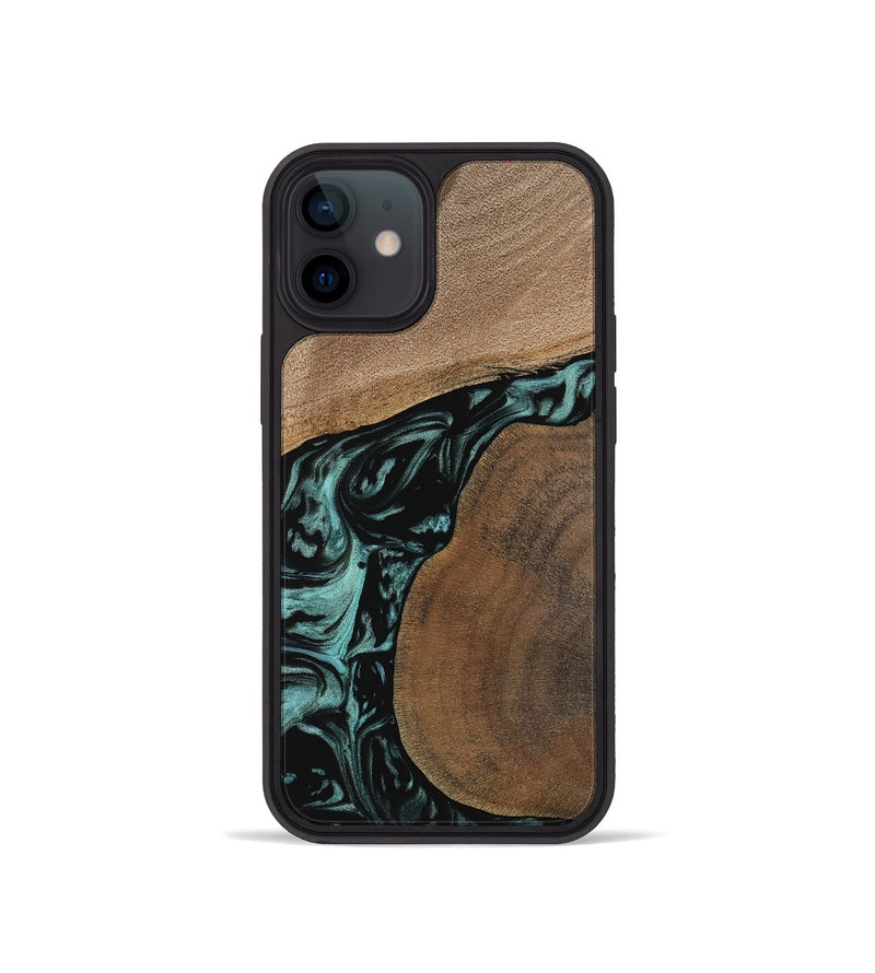 iPhone 12 mini Wood Phone Case - Martina (Green, 742004)