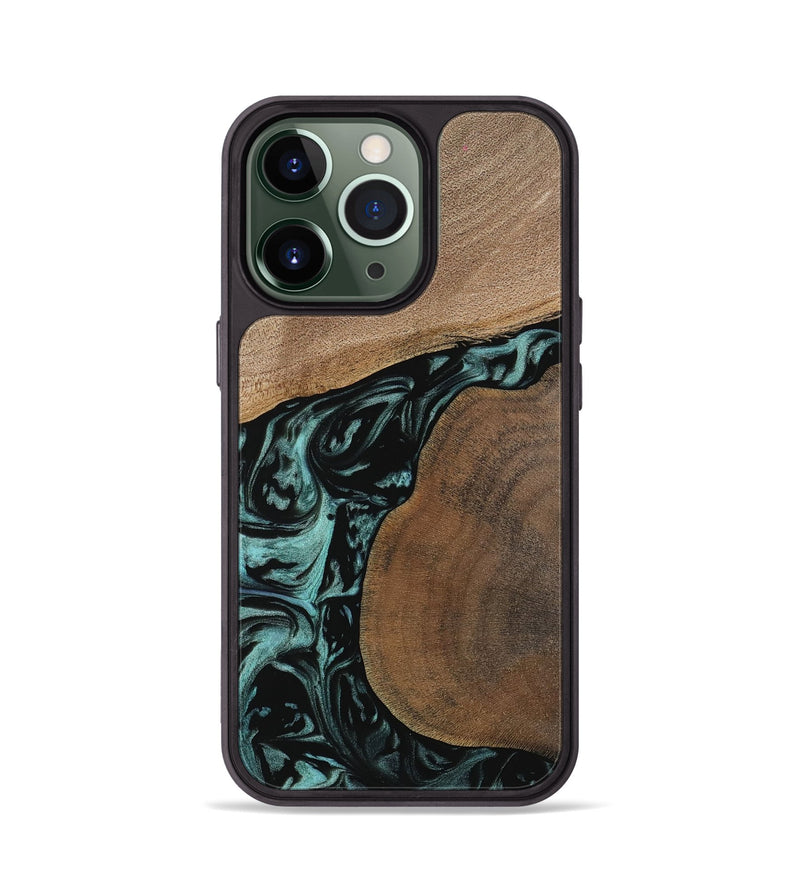 iPhone 13 Pro Wood Phone Case - Martina (Green, 742004)