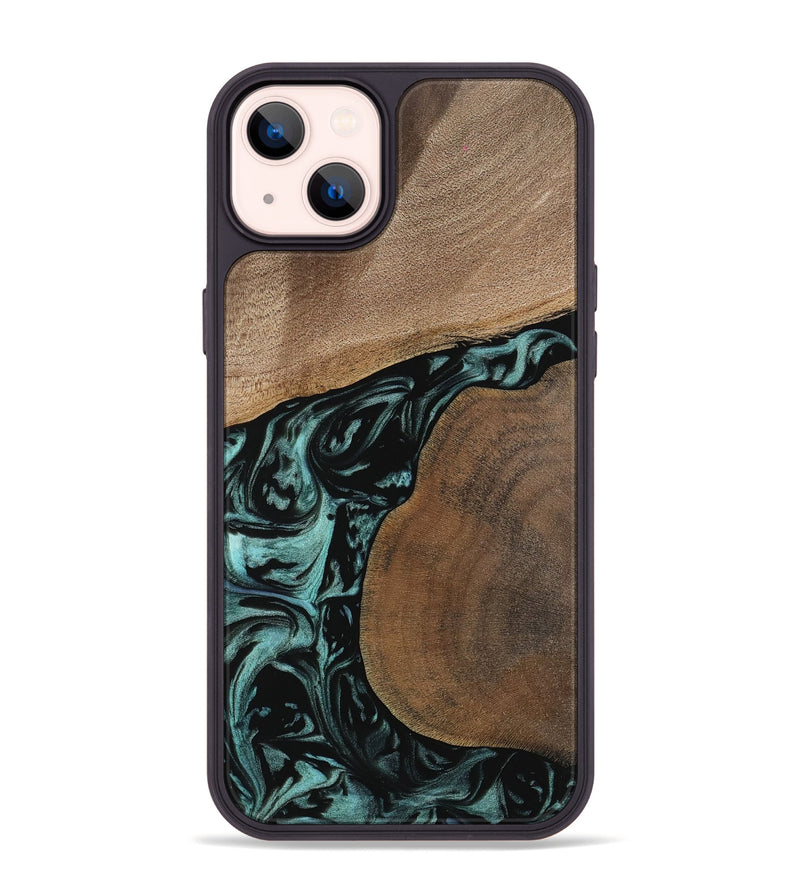 iPhone 14 Plus Wood Phone Case - Martina (Green, 742004)