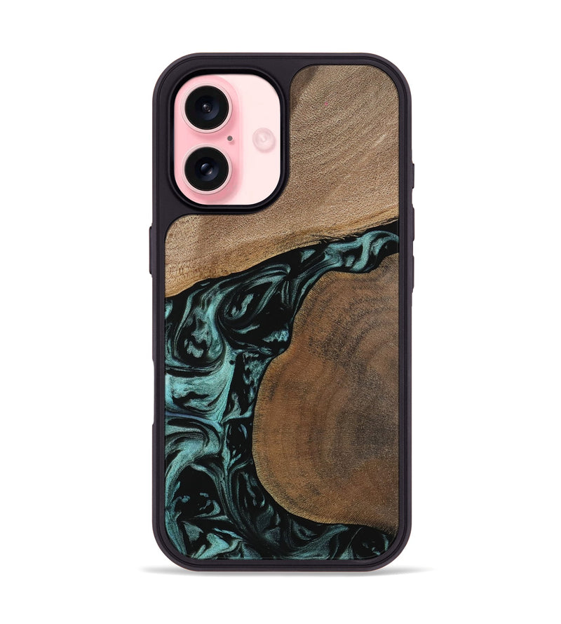 iPhone 16 Wood Phone Case - Martina (Green, 742004)