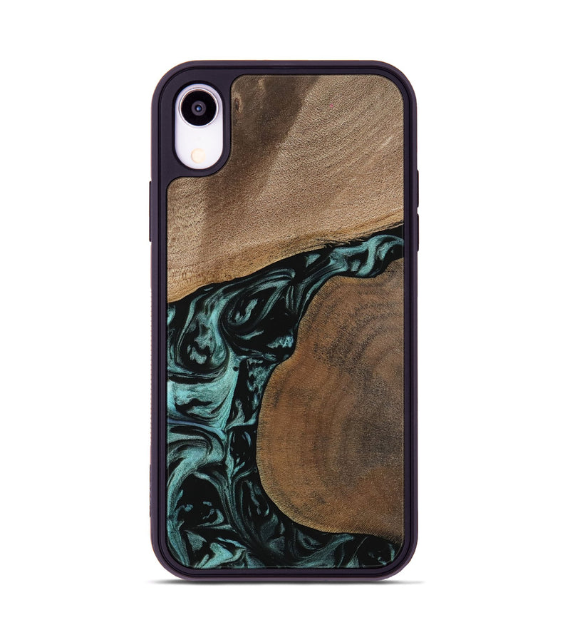 iPhone Xr Wood Phone Case - Martina (Green, 742004)