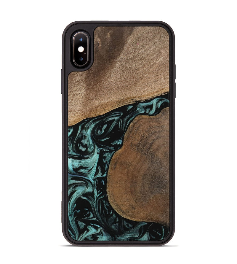 iPhone Xs Max Wood Phone Case - Martina (Green, 742004)