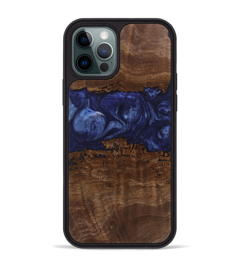 iPhone 12 Pro Max Wood Phone Case - Jayla (Blue, 742006)