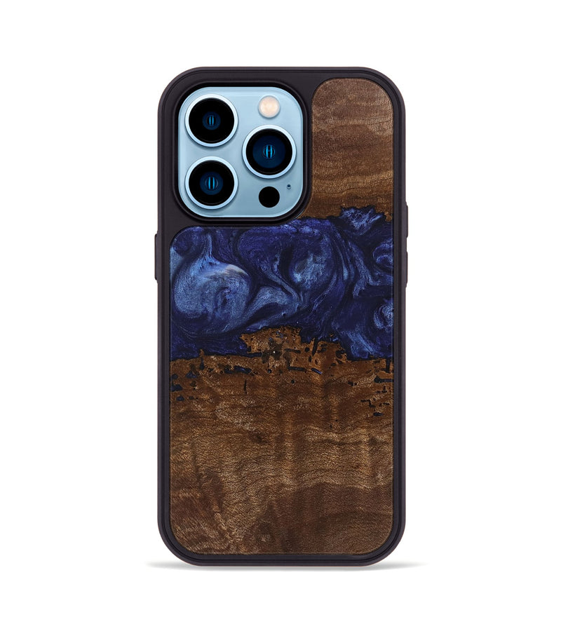 iPhone 14 Pro Wood Phone Case - Jayla (Blue, 742006)