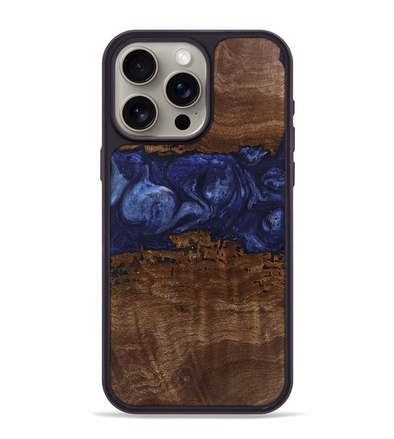 iPhone 15 Pro Max Wood Phone Case - Jayla (Blue, 742006)