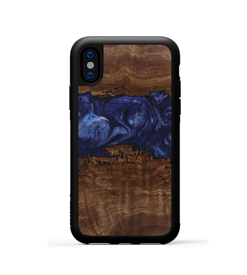 iPhone Xs Wood Phone Case - Jayla (Blue, 742006)