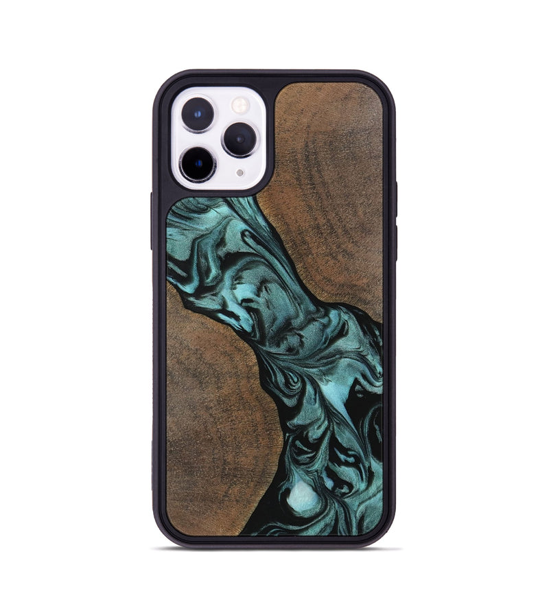 iPhone 11 Pro Wood Phone Case - Junette (Green, 742008)