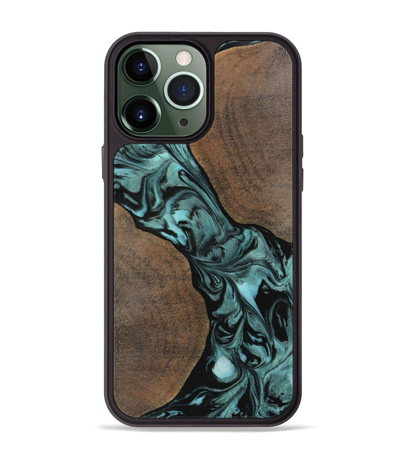 iPhone 13 Pro Max Wood Phone Case - Junette (Green, 742008)